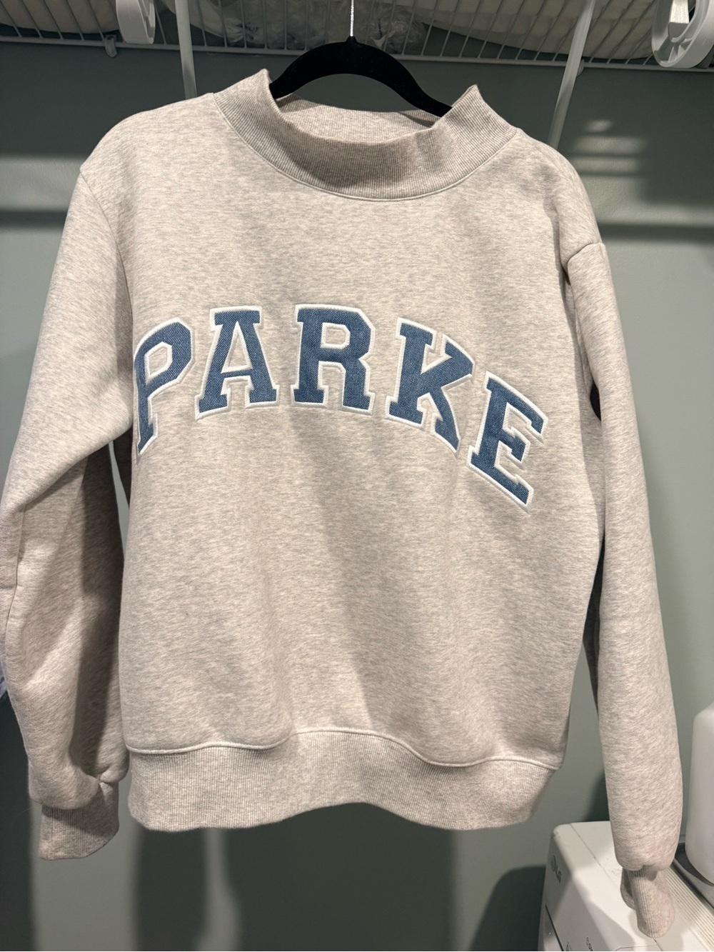 PARKE Vintage Denim Varsity Mockneck